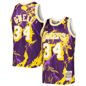 Shaquille Incontournable O'Neal Los Angeles Lakers 1996/97 Hardwood Classics Marble Swingman Jersey Purple - Collectionner ce maillot rare - Augmentez la valeur de votre collection