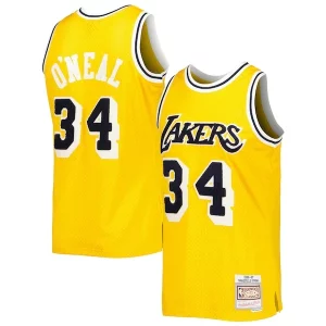 Shaquille O'Neal Los Angeles Lakers 1996/97 Hardwood Classics Captivant Off Court Swingman Jersey Yellow - Stock limité - Commandez vite votre maillot exclusif