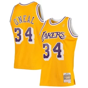 Shaquille Uniques O'Neal Los Angeles Lakers 1996/97 Hardwood Classics Swingman Jersey Gold/Purple/Royal - Fait à la main - Un produit unique et de qualité