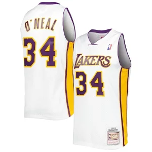 Shaquille O'Neal Los Angeles Lakers 2001/02 Confortable Hardwood Classics Swingman Jersey White - Maillot de collection - Un bijou pour les amateurs