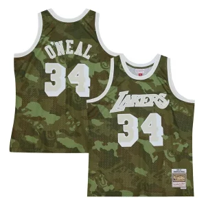 Shaquille O'Neal Los Angeles Lakers Hardwood Classics 1996/97 Ghost Green Swingman Jersey Camo Sophistiqué - Pour les amateurs de basketball passionnés - Livraison rapide