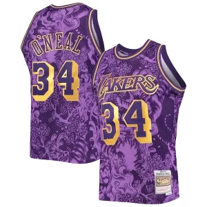 Shaquille O'Neal Los Angeles Lakers Hardwood Classics 1996/97 Collectible Lunar New Year Swingman Jersey Purple - Offre d'achat groupé - Achetez avec vos amis et économisez
