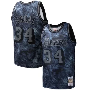 Shaquille O'Neal Los Angeles Lakers Hardwood Classics 1996/97 Tie Dye Swingman Jersey Exclusif Black - Pour les joueurs de basketball amateurs - Adapté à tous les styles de jeu