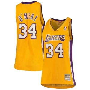 Shaquille Incontournable O'Neal Los Angeles Lakers Women's 1999/00 Hardwood Classics Swingman Jersey Gold - Garantie satisfaction - Si vous n'êtes pas satisfait