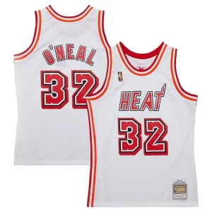Shaquille O'Neal Miami Heat 2007/08 Hardwood Classics Swingman Jersey White Charming - Maillot de marque reconnue - Faites confiance à la qualité