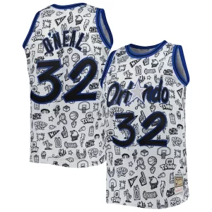 Shaquille O'Neal Orlando Magic 1994/95 Bold Hardwood Classics Doodle Swingman Jersey White - Garantie satisfaction - Si vous n'êtes pas satisfait