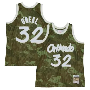 Shaquille O'Neal Orlando Magic Hardwood Classics 1994/95 Refiné Ghost Green Swingman Jersey Camo - Fait à la main - Un produit unique et de qualité