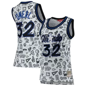 Shaquille O'Neal Orlando Magic Women's Exceptionnel 1994 Doodle Swingman Jersey White - Maillot de collection - Un bijou pour les amateurs