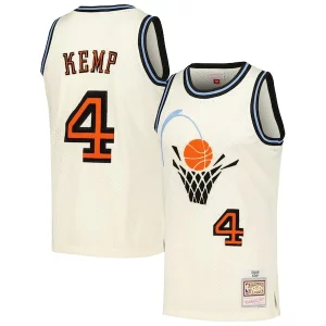Shawn Kemp Cleveland Cavaliers Chainstitch Swingman Jersey Gracieux Cream - Design innovant - Écarte-vous du commun des mortels