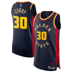 Stephen Curry Golden State Warriors Nike Distingué 2024/25 Authentic Player Jersey City Edition Navy - Maillot de championnat - Revivez les victoires glorieuses