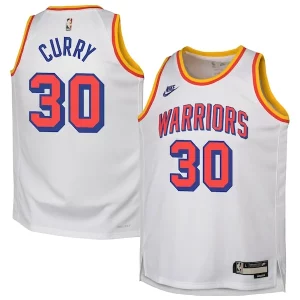 Stephen Collectible Curry Golden State Warriors Nike Youth 2024/25 Swingman Jersey White Classic Edition - Stock limité - Commandez vite votre maillot exclusif