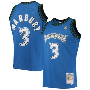 Stephon Marbury Stylish Minnesota Timberwolves 1996/97 Hardwood Classics Swingman Jersey Blue - Parfait pour le match jour - Montrez votre support avec style