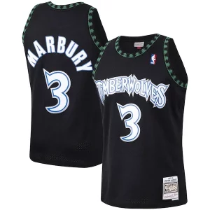 Stephon Marbury Minnesota Timberwolves Vibrant 1997/98 Hardwood Classics Swingman Jersey Black - Offre spéciale - Achetez maintenant et économisez