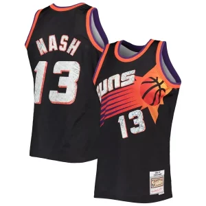 Steve Nash Phoenix Suns Haut de gamme 1996/97 Hardwood Classics NBA 75th Anniversary Diamond Swingman Jersey Black - Maillot de qualité supérieure - Durable et résistant