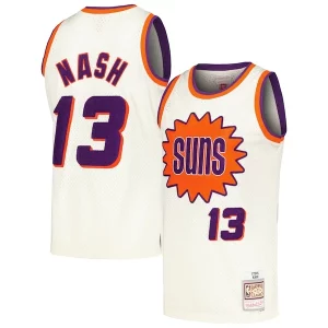 Steve Nash Exceptionnel Phoenix Suns Chainstitch Swingman Jersey Cream - Dernières unités - Ne manquez pas cette opportunité