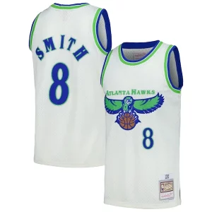 Steve Smith Atlanta Hawks Chainstitch Charming Swingman Jersey Cream - Maillot de qualité supérieure - Durable et résistant