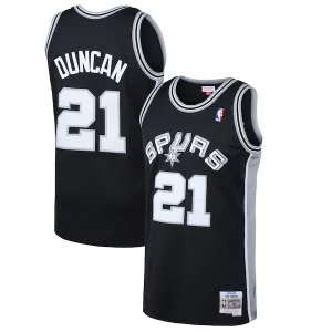 Tim Duncan San Antonio Spurs 1998/99 Hardwood Classics Haut de gamme Swingman Jersey Black - Vêtement de fan emblématique - Montrez votre amour pour l'équipe