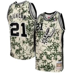 Tim Duncan San Antonio Spurs 2013/14 Swingman Jersey Camo Authentique - Pour les matchs d'athlétisme - Restez frais et confortable