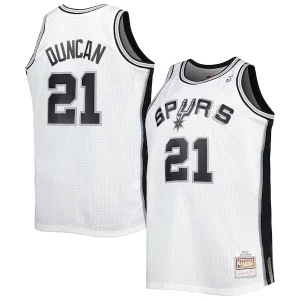 Tim Duncan San Antonio Spurs Big & Tall Authentique Hardwood Classics 1998/99 Swingman Jersey White/Black - Livraison gratuite - Économisez sur les frais d'expédition