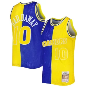 Tim Hardaway Golden State Warriors Hardwood Classics 1990/91 Luxueux Split Swingman Jersey Royal/Gold - Pour les amateurs de basketball passionnés - Livraison rapide