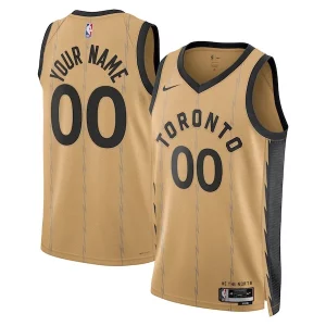 Toronto Raptors Haut de gamme Nike Unisex 2023/24 Custom Swingman Jersey Gold City Edition - Fait à la main - Un produit unique et de qualité