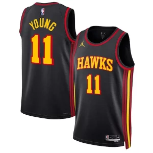Trae Young Atlanta Collectible Hawks Jordan Brand Unisex Swingman Jersey Statement Edition Black - Maillot authentique - Reproduit avec soin