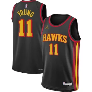 Trae Young Atlanta Hawks Jordan Brand Youth Swingman Distingué Jersey Statement Edition Black - Confort et style combinés - Pour un look exceptionnel