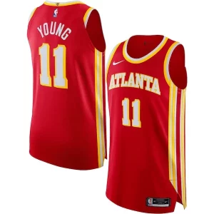 Trae Notable Young Atlanta Hawks Nike Authentic Jersey Association Edition Red - Édition limitée - Uniques dans leur genre
