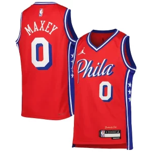 Tyrese Maxey Philadelphia 76ers Jordan Brand Refiné Youth Swingman Jersey Statement Edition Red - Maillot de marque reconnue - Faites confiance à la qualité