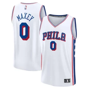 Tyrese Maxey Philadelphia 76ers Youth Fast Break Prime Replica Player Jersey Association Edition White - Livraison gratuite - Économisez sur les frais d'expédition