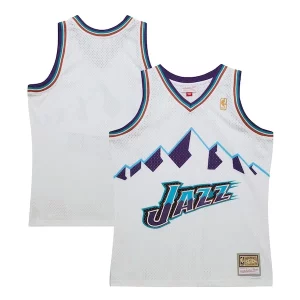 Utah Jazz 1996 97 Hardwood Classics Swingman Jersey Charming White - Vêtement de fan emblématique - Montrez votre amour pour l'équipe