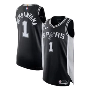 Victor Wembanyama San Antonio Spurs Collectible Nike Authentic Jersey Icon Edition Black - Idéal pour les collectionneurs - Qualité premium garantie