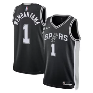 Victor Wembanyama San Antonio Spurs Nike Unisex 2023 NBA Draft First Élégant Round Pick Swingman Jersey Icon Edition Black - Maillot de collection - Un bijou pour les amateurs