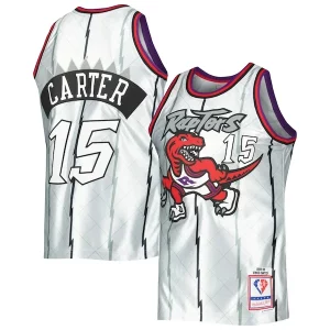 Vince Carter Toronto Raptors 1998/99 Hardwood Classics 75th Anniversary Swingman Jersey Exclusif Platinum - Promotion limitée - Profitez de la réduction avant qu'elle ne soit terminée