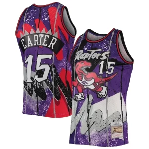 Vince Carter Toronto Raptors Hardwood Classics Personalisable 1998/99 Hyper Hoops Swingman Jersey Purple - Édition commemorative - Souvenez-vous des moments inoubliables