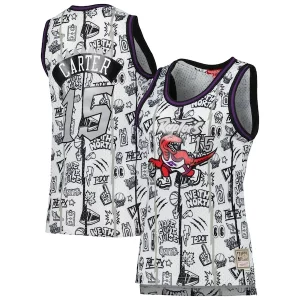 Vince Carter Vibrant Toronto Raptors Women's 1998 Doodle Swingman Jersey White - Garantie satisfaction - Si vous n'êtes pas satisfait