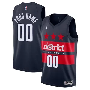 Washington Wizards Stylish Jordan Brand Unisex 2024/25 Custom Swingman Jersey Statement Edition Navy - Design innovant - Écarte-vous du commun des mortels