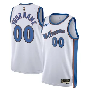 Washington Wizards Nike Unisex Bold 2022/23 Custom Swingman Jersey Classic Edition White - Idéal pour les collectionneurs - Qualité premium garantie