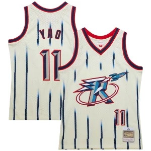 Yao Ming Houston Rockets Chainstitch Notable Swingman Jersey Cream - Style contemporain - Restez à la mode avec ce maillot