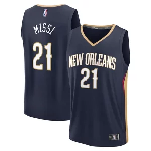 Yves Missi New Orleans Commémoratif Pelicans 2024 NBA Draft Fast Break Player Jersey Icon Edition Navy - Livraison gratuite - Économisez sur les frais d'expédition
