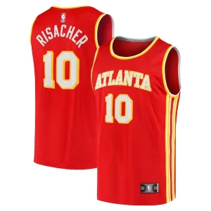 Zaccharie Risacher Atlanta Hawks Youth 2024 NBA Draft Fast Confortable Break Player Jersey Icon Edition Red - Style contemporain - Restez à la mode avec ce maillot
