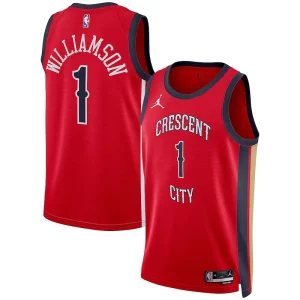 Zion Williamson Collectible New Orleans Pelicans Jordan Brand Unisex Swingman Jersey Statement Edition Red - Parfait pour le match jour - Montrez votre support avec style