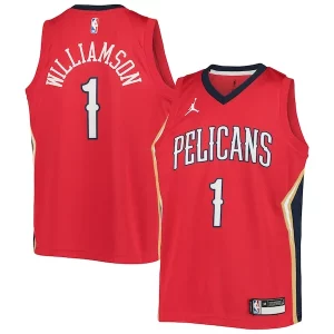Zion Williamson New Orleans Premium Pelicans Jordan Brand Youth 2020/21 Swingman Player Jersey Statement Edition Red - Maillot de qualité supérieure - Durable et résistant