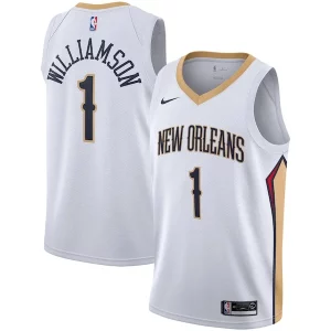 Zion Williamson New Orleans Pelicans Nike 2019/2020 Swingman Jersey Association Edition Exquisite White/Navy - Pour les fans de la ligue - Un maillot authentique de la compétition