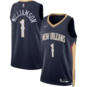 Zion Williamson New Orleans Pelicans Nike 2021/22 Diamond Swingman Jersey Icon Éclatant Edition Navy - Vêtement de fan emblématique - Montrez votre amour pour l'équipe